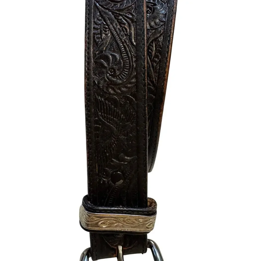 Vintage Brown Leather Belt - Men's 42 - Silver Creek Collection Made in USA